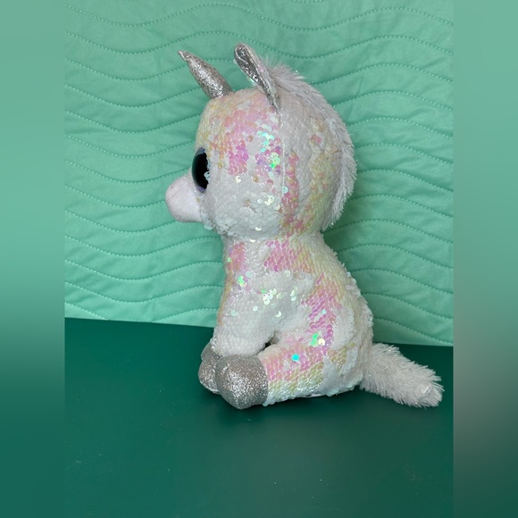 Ty Flippables Beanie Boos DIAMOND the Unicorn Color Changing Sequin Toy - Picture 3 of 7